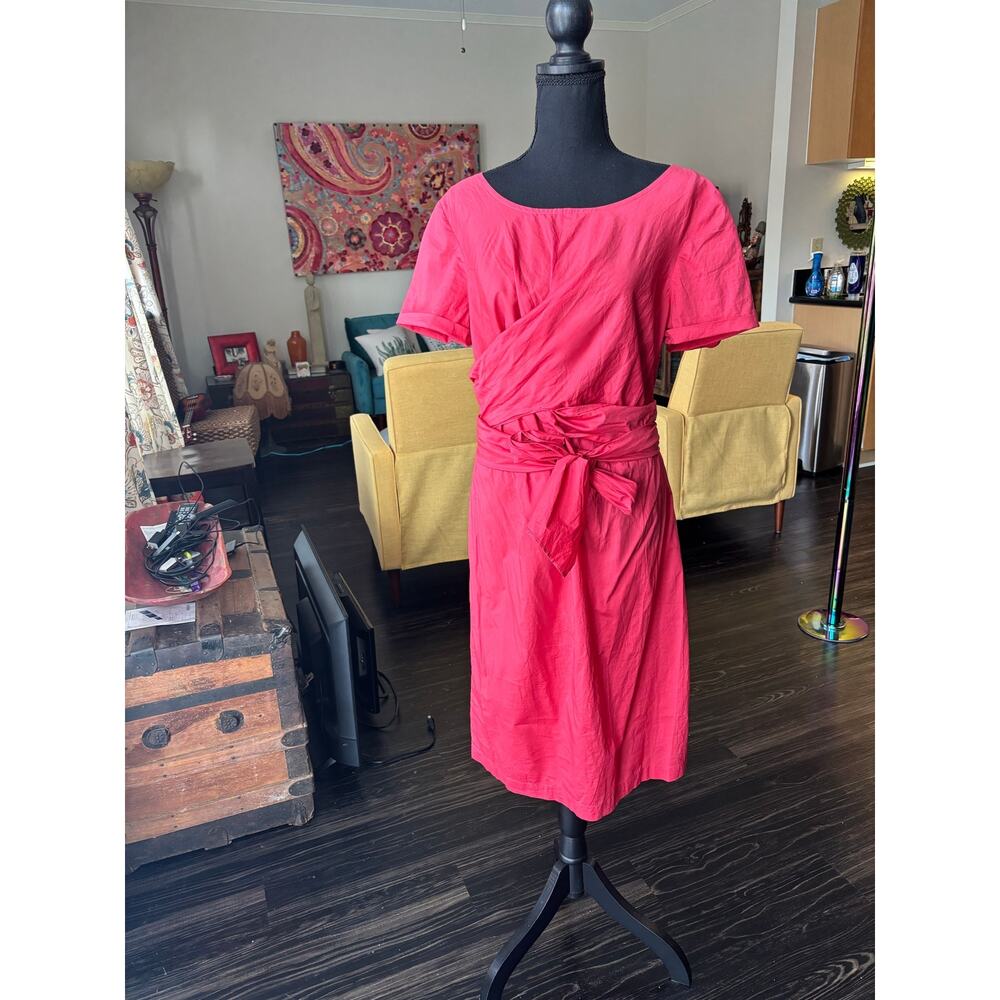 Talbots Short Sleeve Wrap Dress Size 14 Vintage